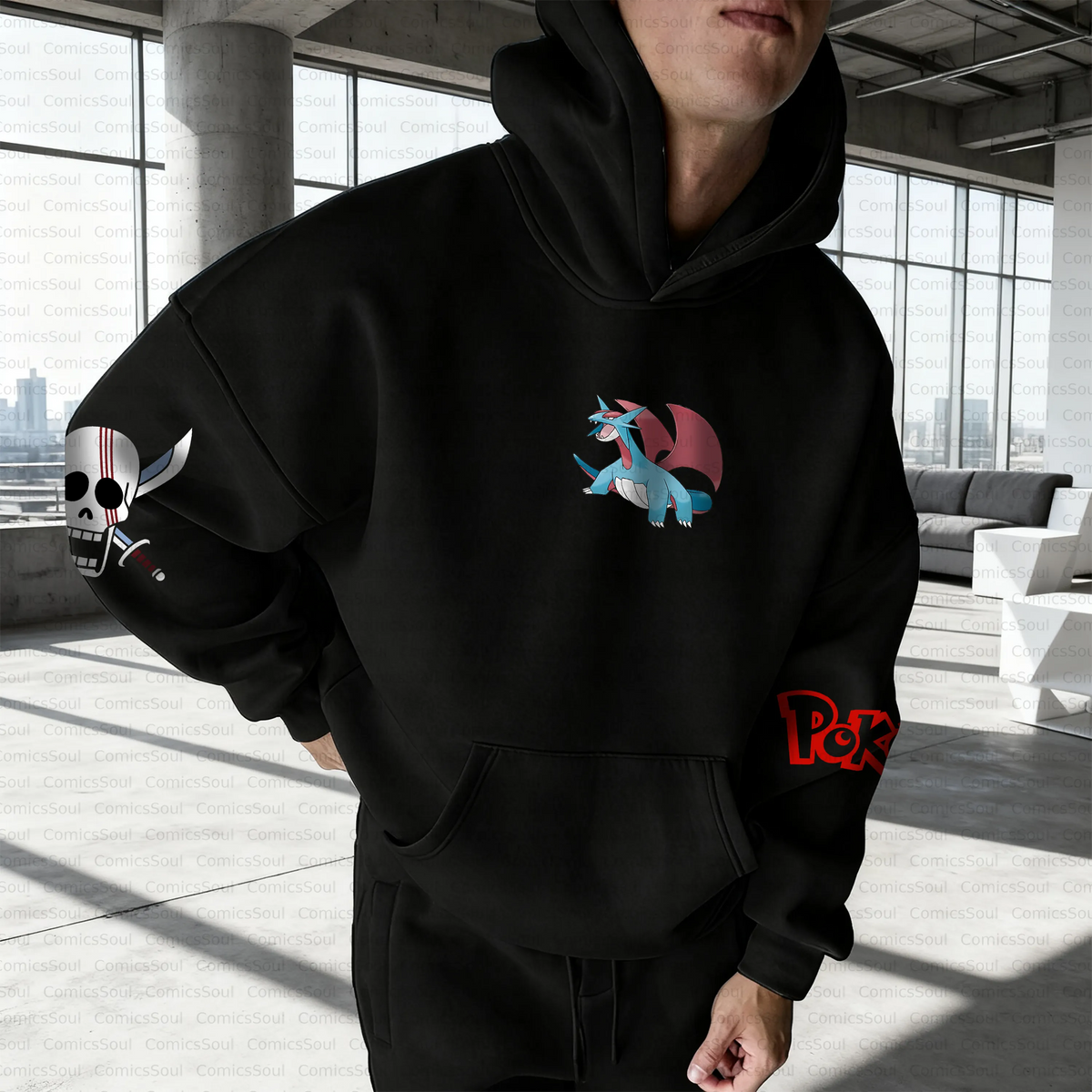 PKM-Unisex Anime Inspired Vintage Plush Hoodie