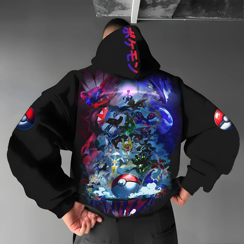 PKM-Unisex Anime Graphic Streetwear Vintage Hoodie