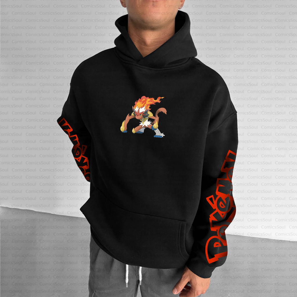PKM-Unisex Anime Inspired Vintage Plush Hoodie