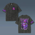 PKM-Unisex Anime Style Vintage Washed T-Shirt