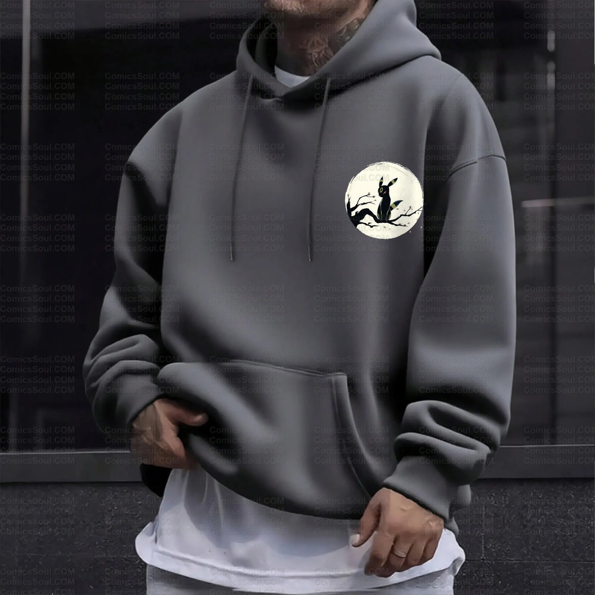 PKM-Plus Velvet Unisex Anime Graphic Streetwear Vintage Hoodie