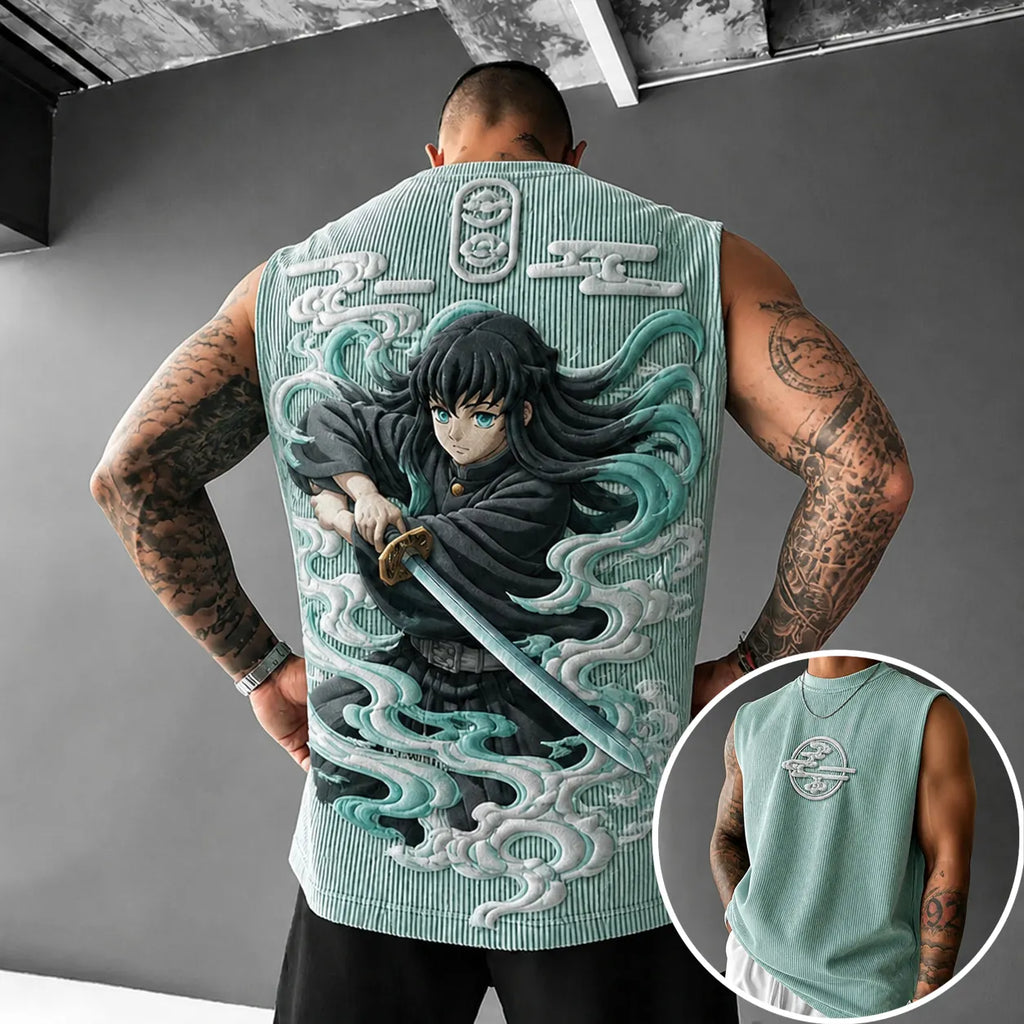 KNY Unisex Anime-print Tank Top
