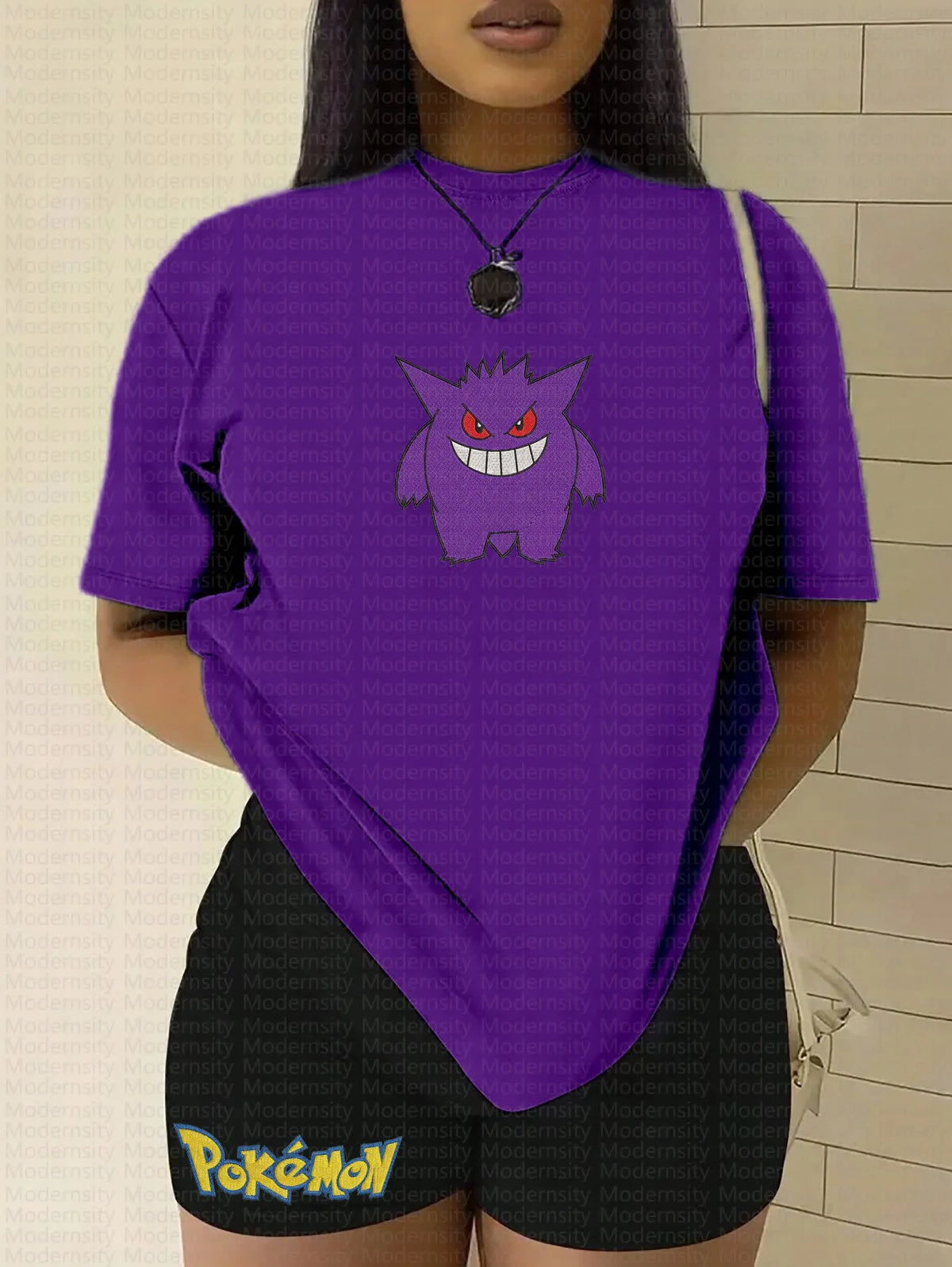 PKM-"Gengar" Anime Inspired Vintage Embroidered T-Shirt