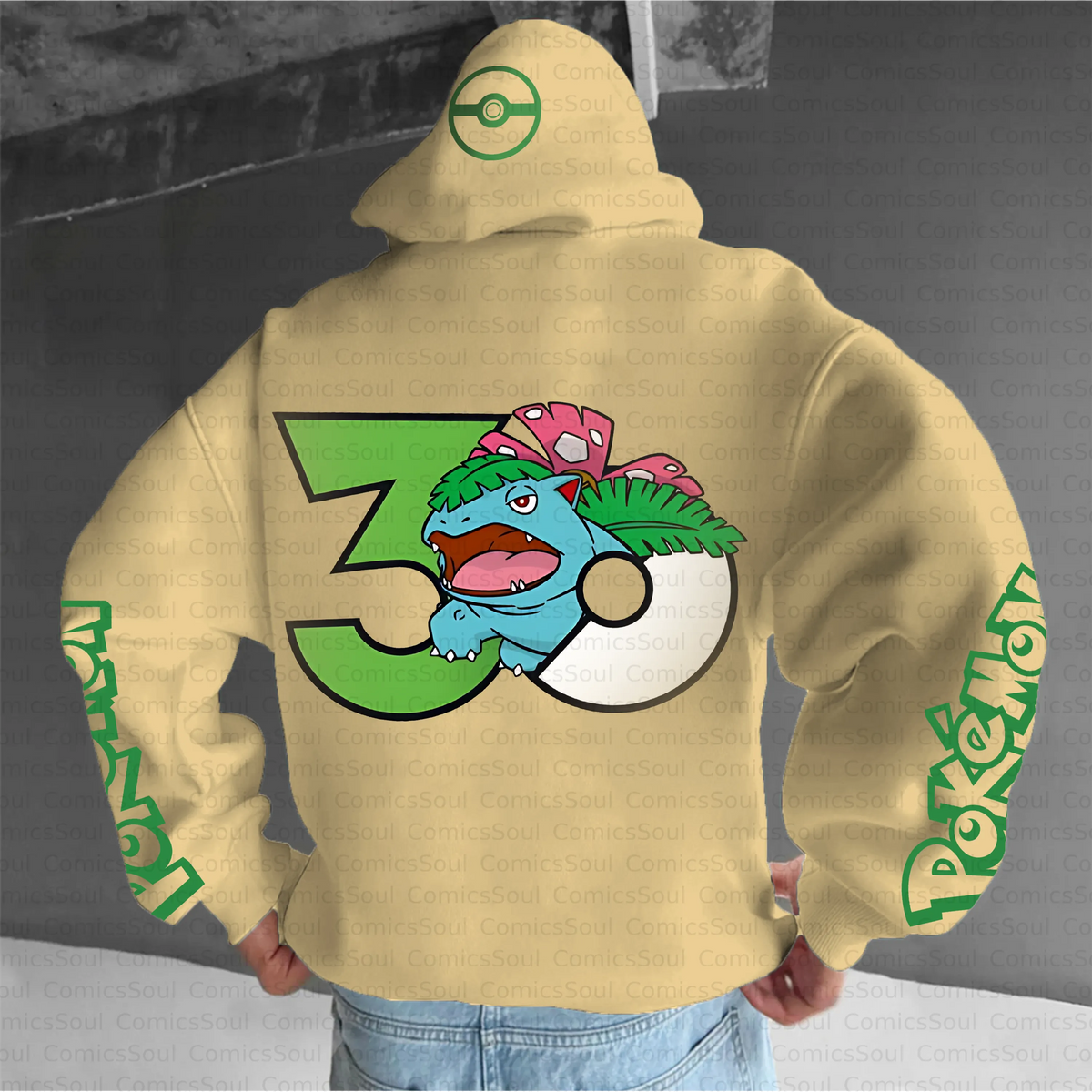 PKM-Unisex Anime Inspired Vintage Plush Hoodie