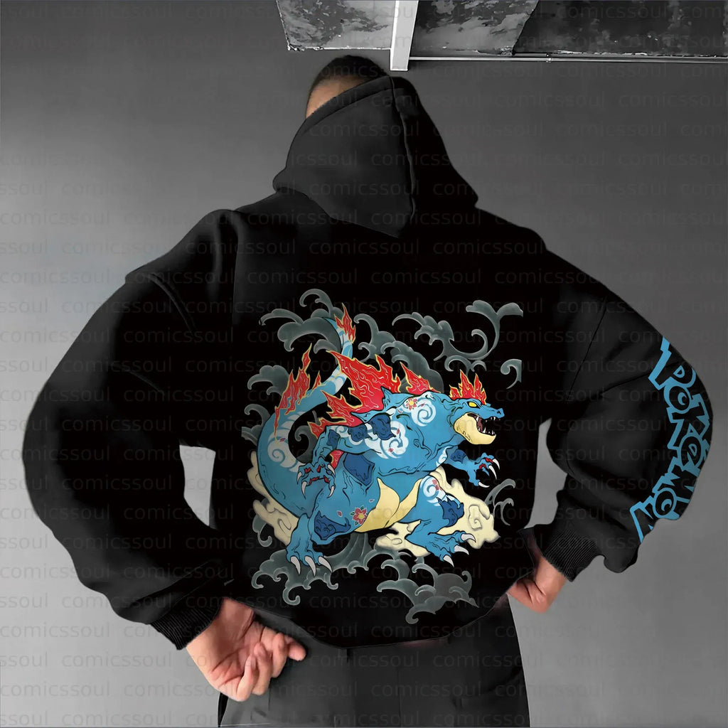 PKM-Unisex Anime Graphic Streetwear Vintage Hoodie