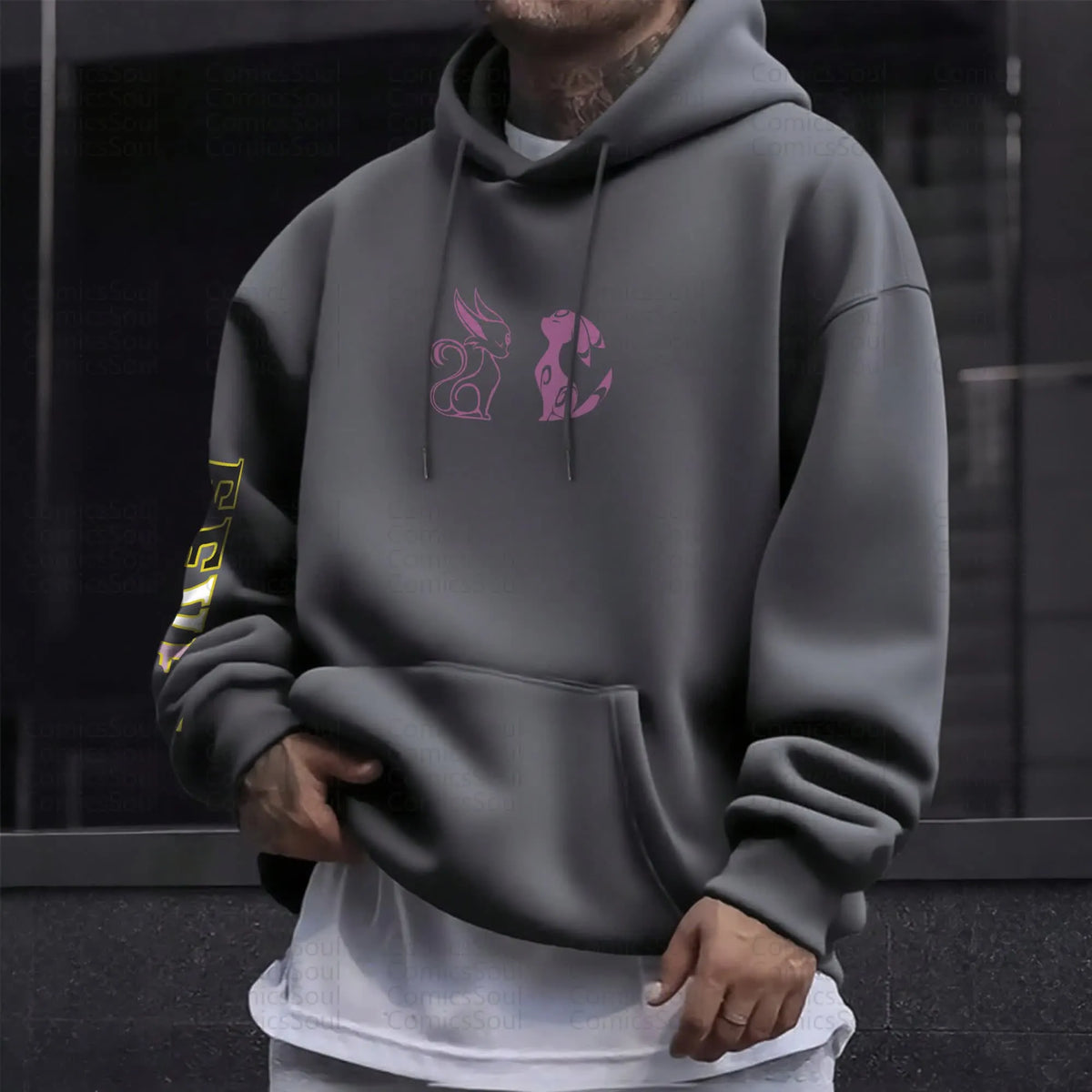 PKM-Unisex Anime Graphic Streetwear Vintage Hoodie