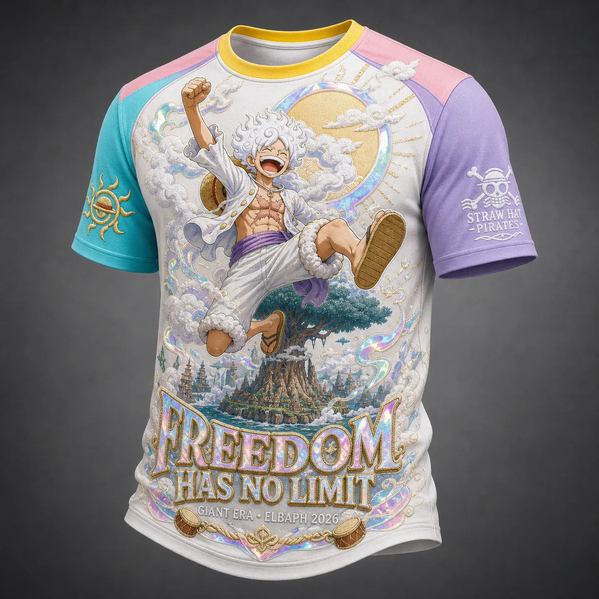 One Piece Pirate Crew Graphic Crew-Neck T-Shirt