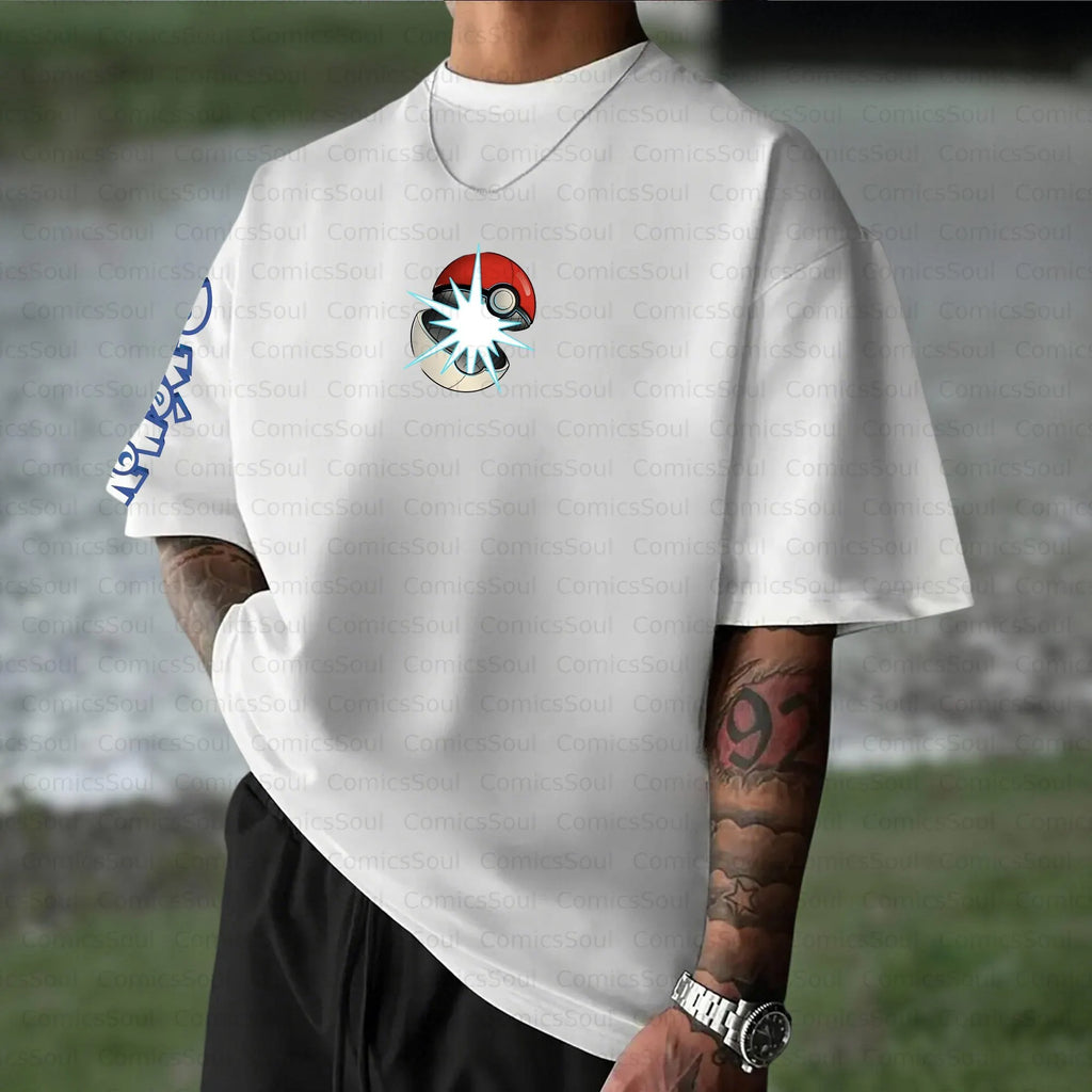 PKM-Unisex Anime Inspired Vintage T-Shirt