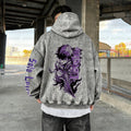 SL-Unisex  Anime Graphic Water wash Streetwear Vintage Hoodie