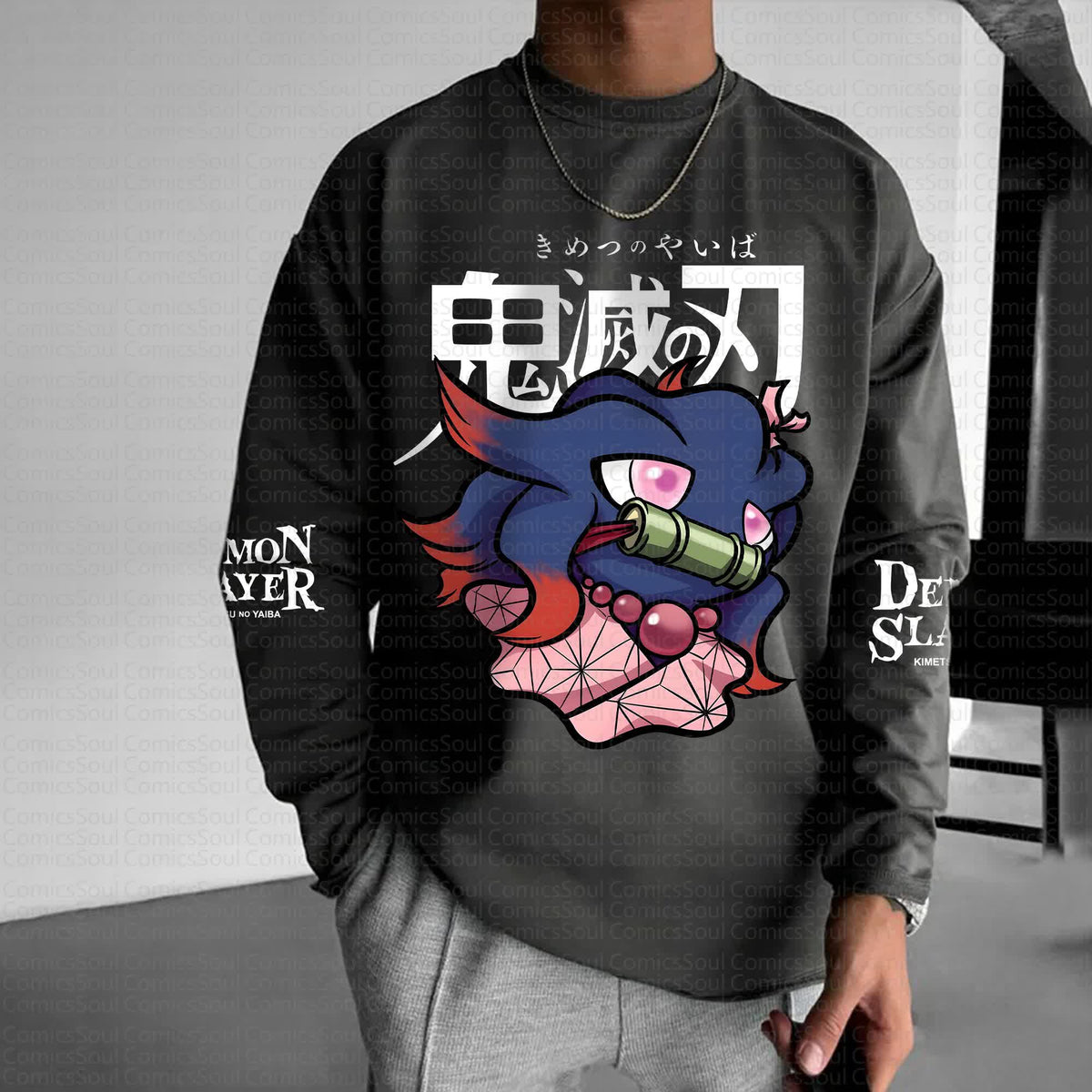 PKM-Unisex Anime Graphic Streetwear Vintage Long-Sleeved T-shirt