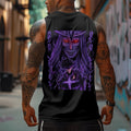 SL-Oversized Anime Print Gym Tank Top