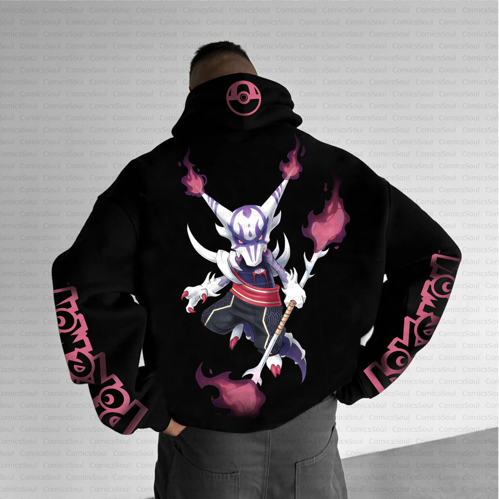 PKM-Unisex Anime Inspired Vintage Plush Hoodie