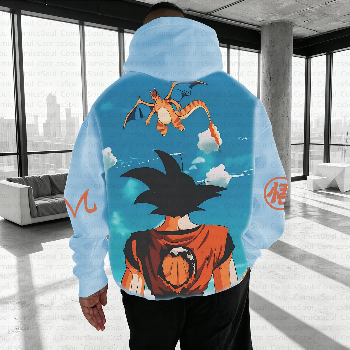 PKM-Unisex Anime Inspired Vintage Plush Hoodie