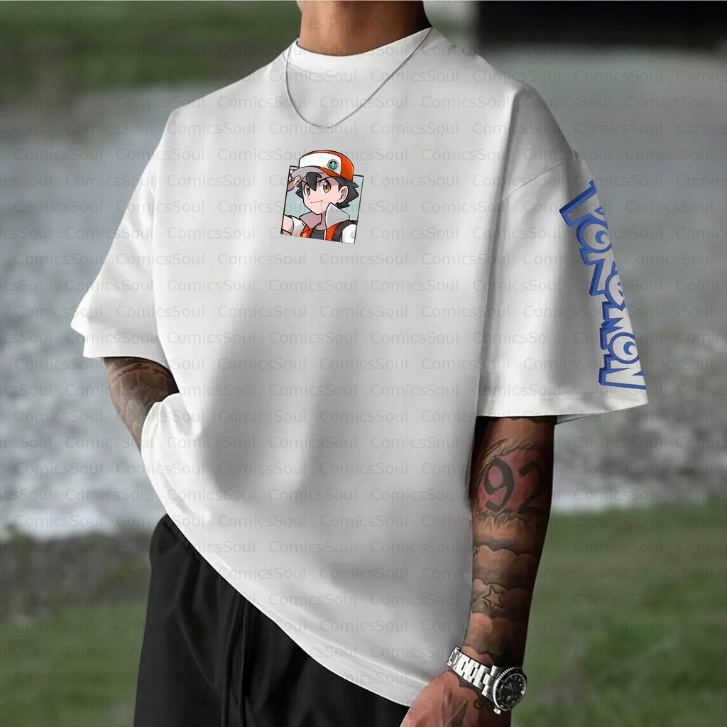 PKM-Unisex Anime Inspired Vintage T-Shirt