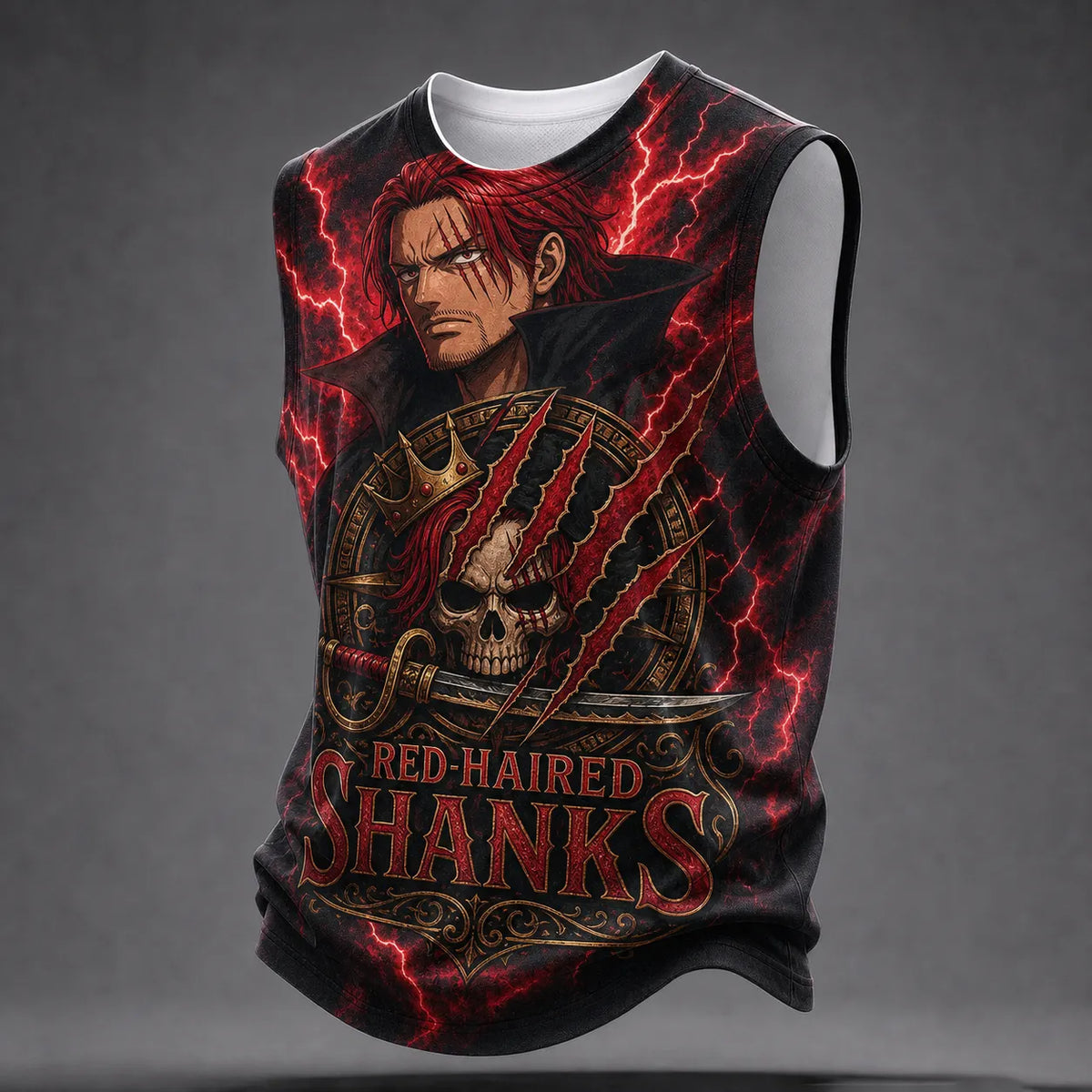 One Piece Pirate Crew Graphic Crew-Neck Tank Top