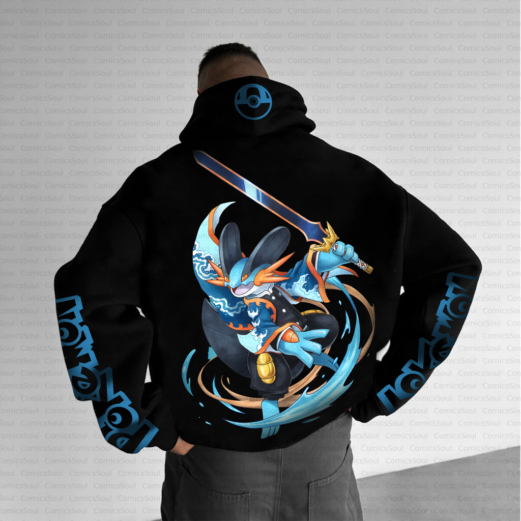 PKM-Unisex Anime Inspired Vintage Plush Hoodie