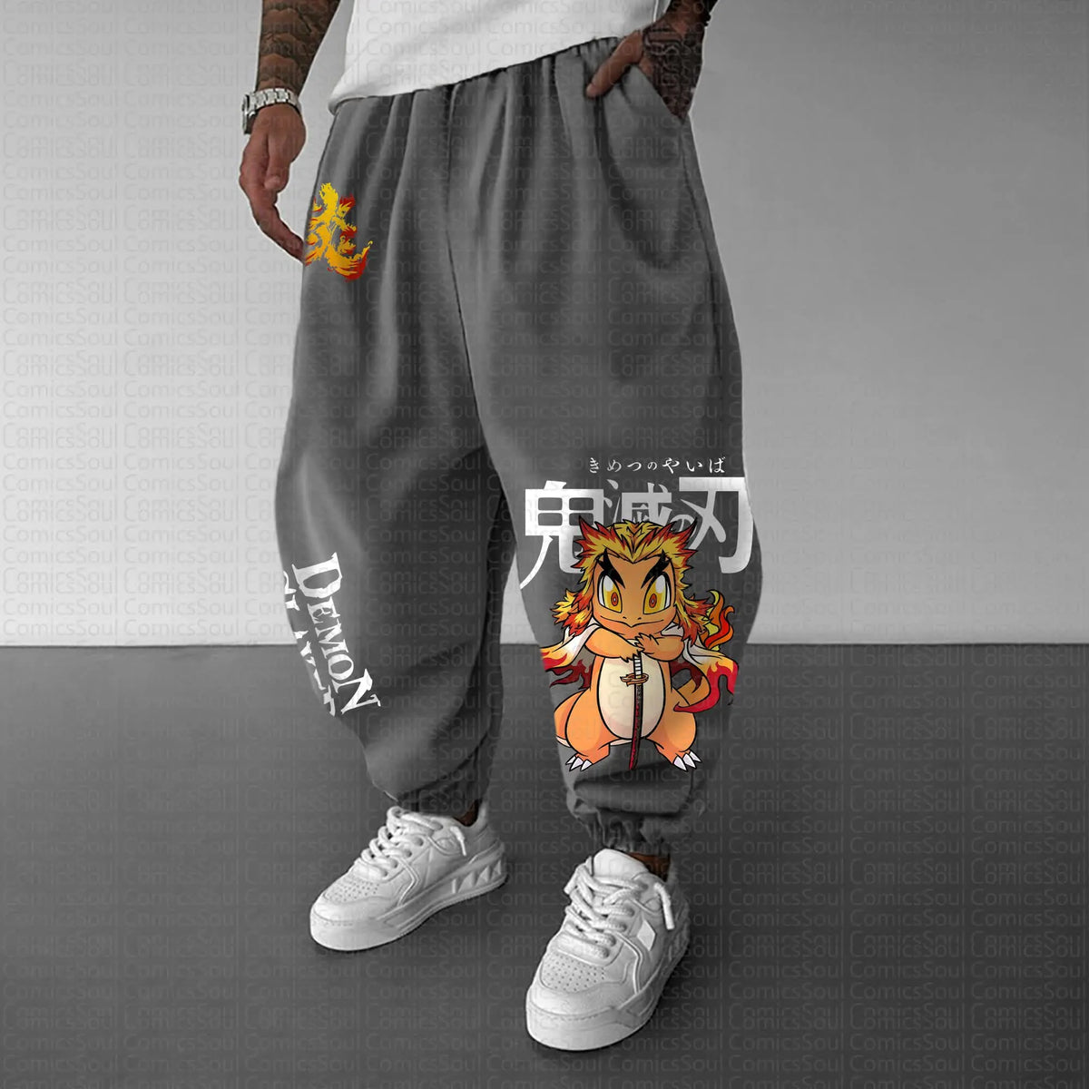 PKM-Unisex Anime Inspired Vintage Pants