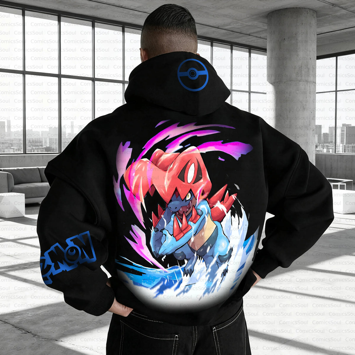 PKM-Unisex Anime Inspired Vintage Plush Hoodie