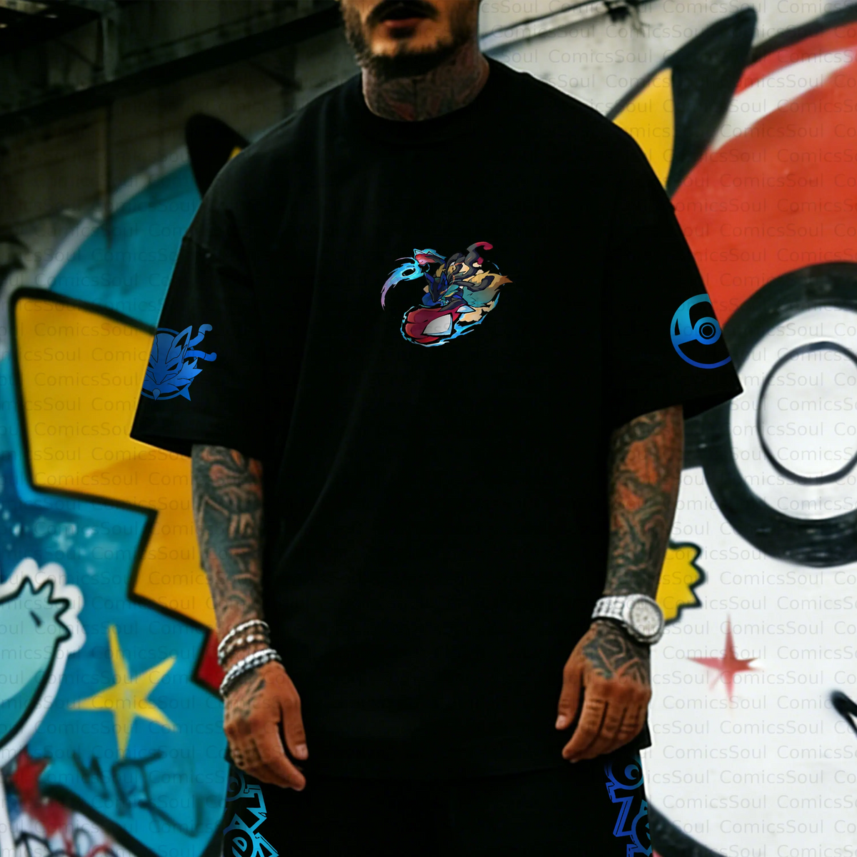 PKM-Unisex Anime Inspired Vintage T-Shirt