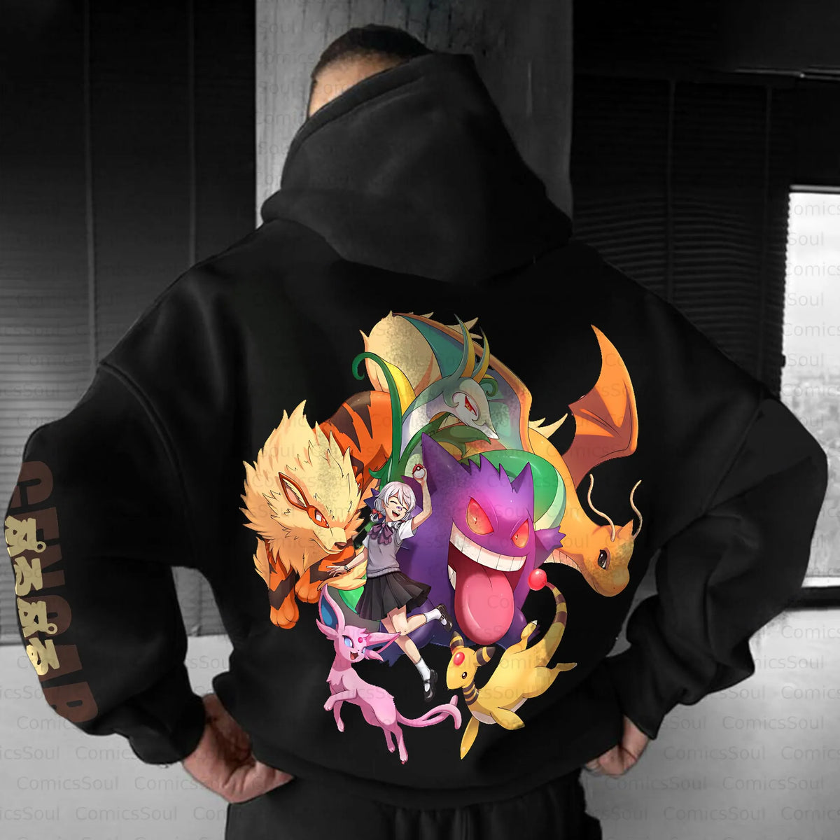 PKM-Unisex Anime Inspired Vintage Plush Hoodie