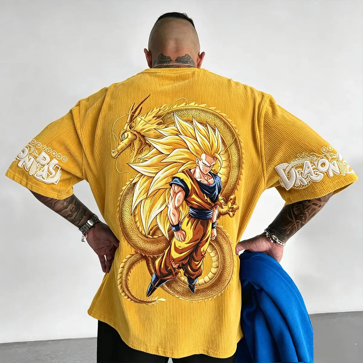 Dragon Ball Unisex Anime Inspired Vintage Corduroy T-Shirt