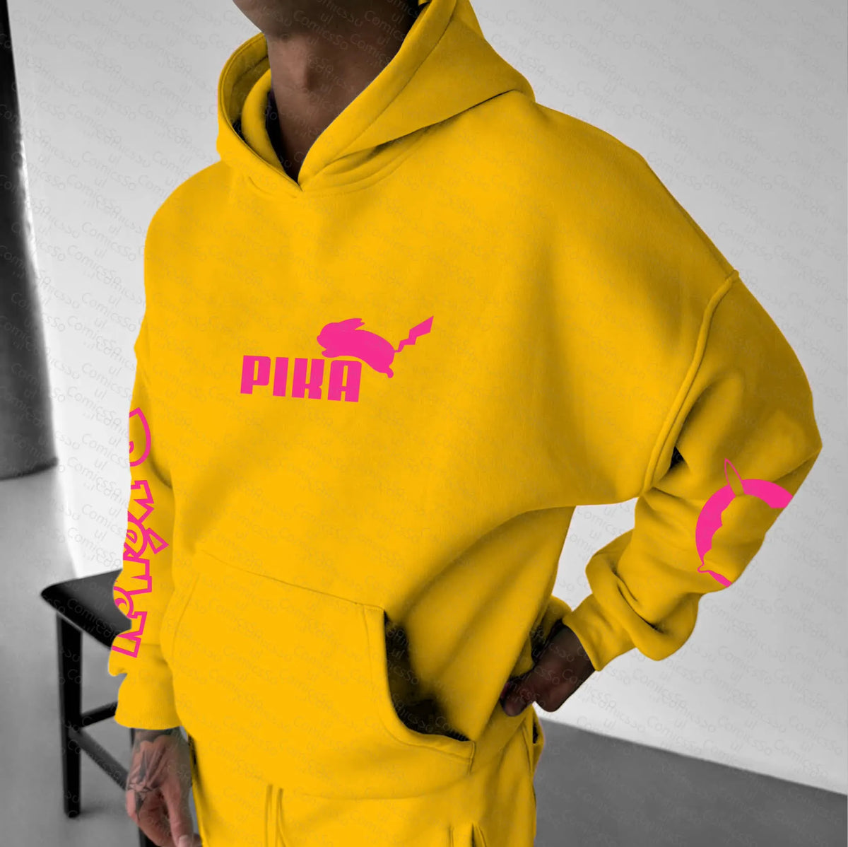 PKM-Unisex Anime Graphic Streetwear Vintage Hoodie