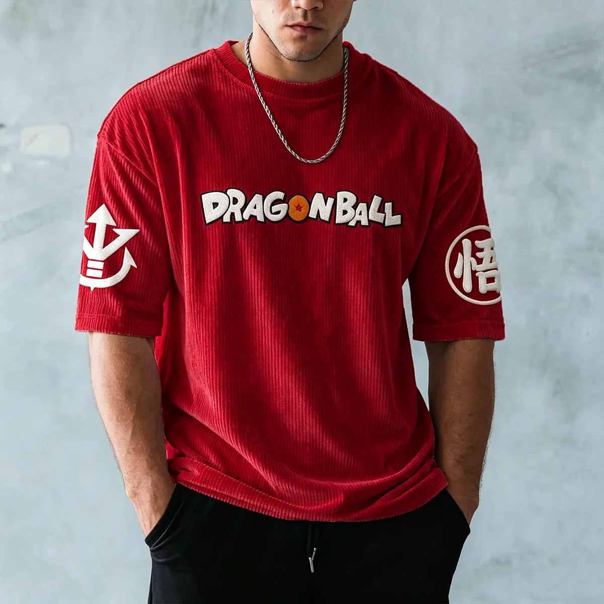 Dragon Ball Unisex Anime Inspired Vintage Corduroy T-Shirt