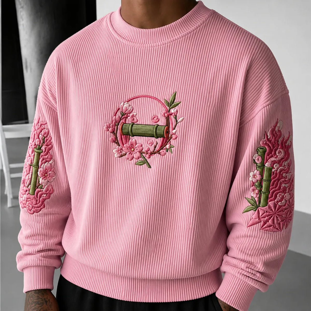 KNY Unisex Anime-print Crewneck Sweatshirt