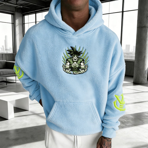 Dragon Ball Color Blocked Plush Hoodie