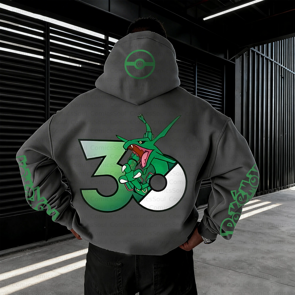 PKM-Unisex Anime Inspired Vintage Plush Hoodie