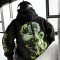 KNY Unisex Sanemi Shinazugawa Embroidery Sherpa Hoodie