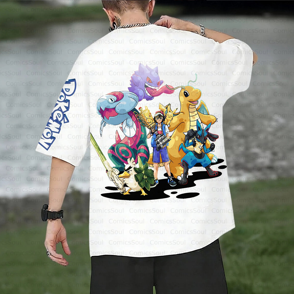 PKM-Unisex Anime Inspired Vintage T-Shirt
