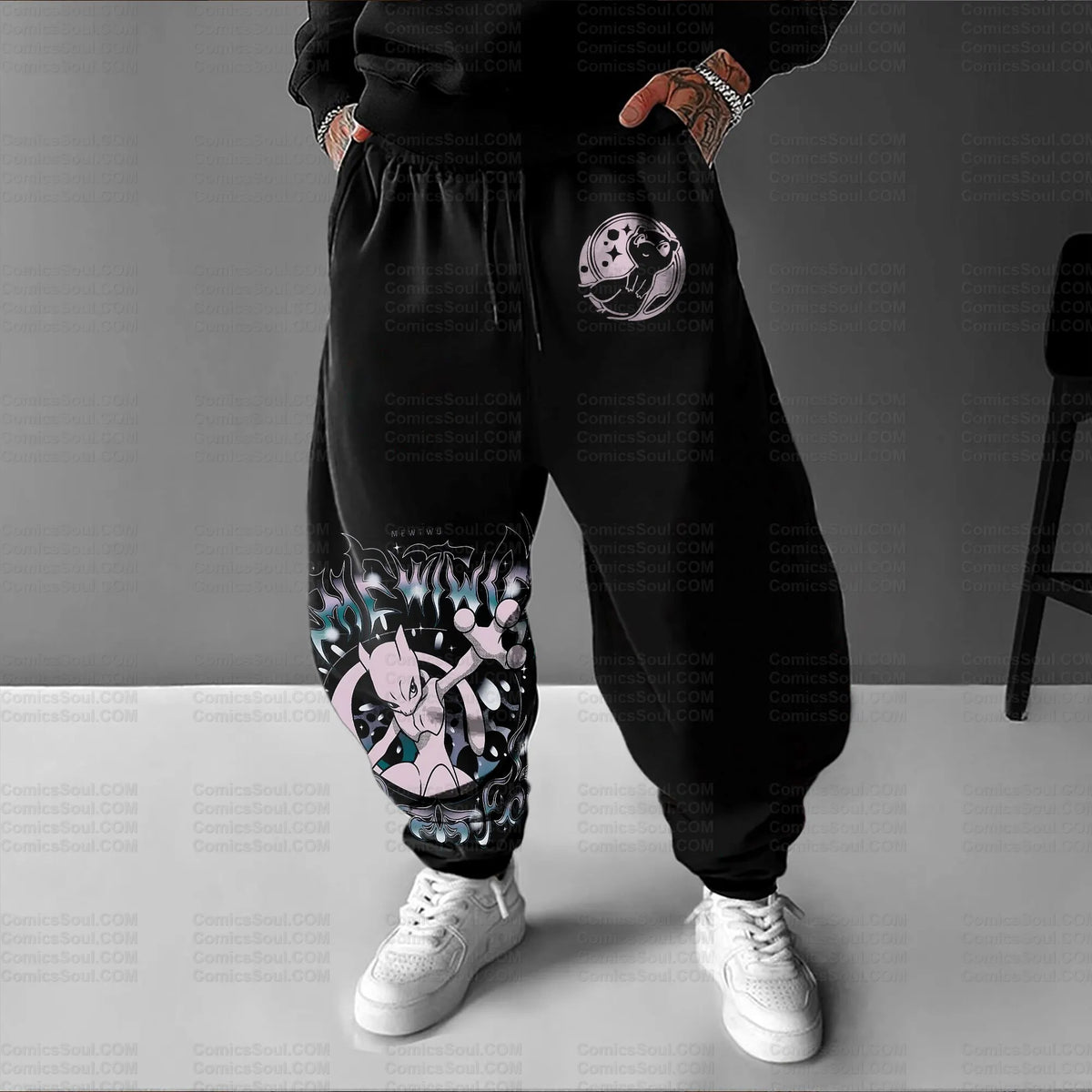 PKM-Unisex Anime Inspired Vintage Plush Pants