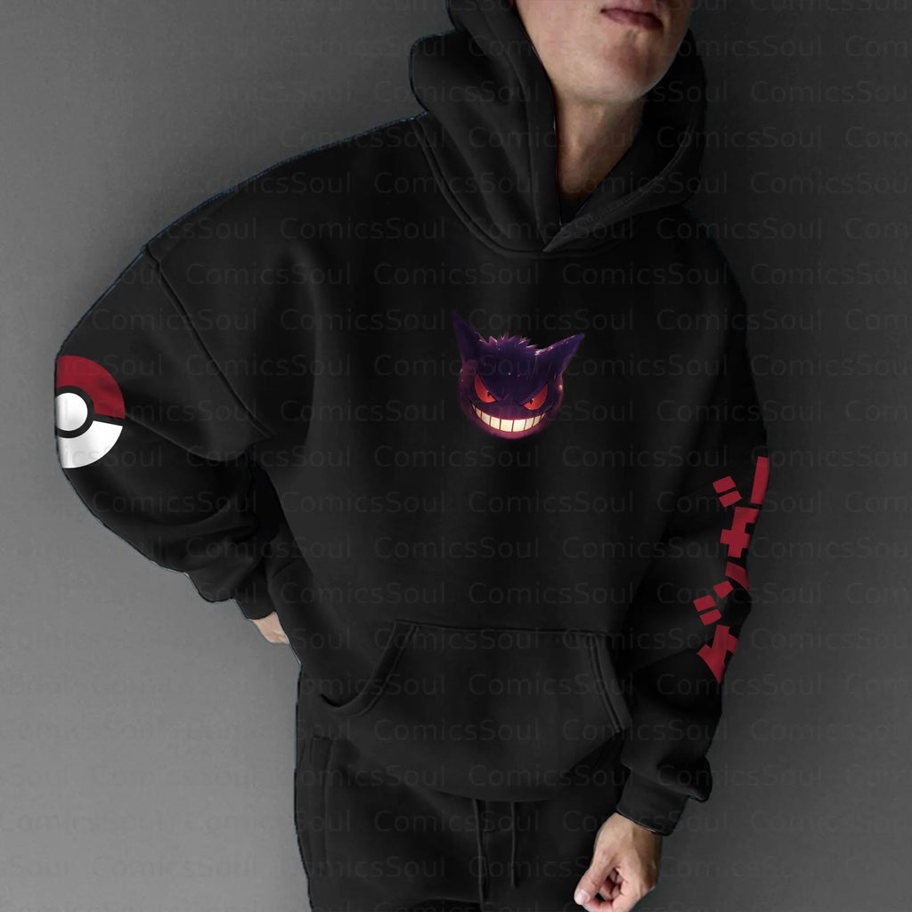 PKM-Unisex Anime Graphic Streetwear Vintage Hoodie