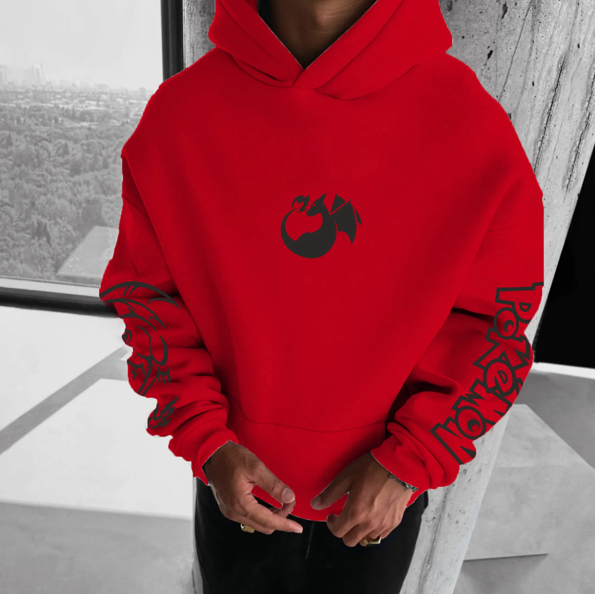 PKM-Unisex Anime Graphic Streetwear Vintage Hoodie
