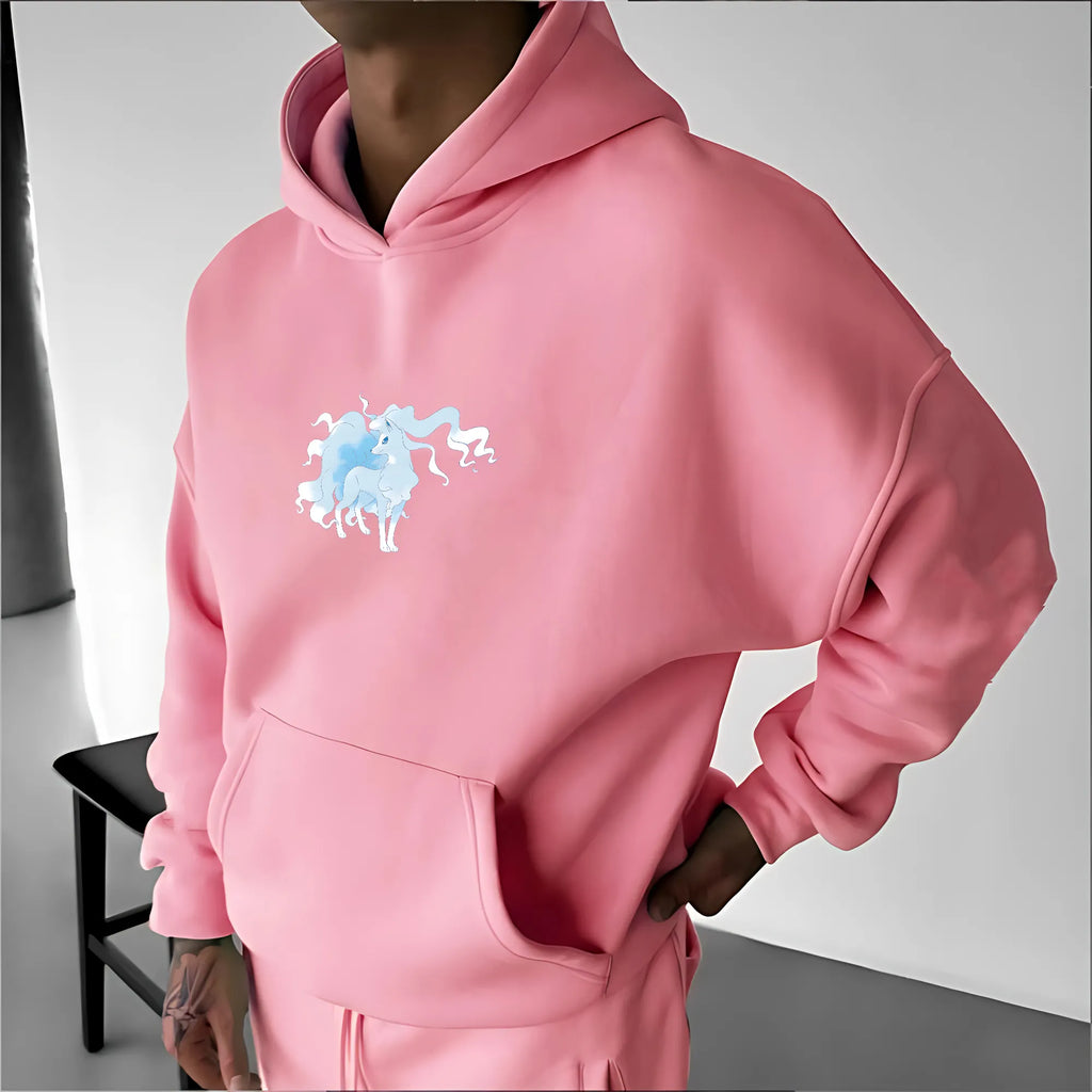 PKM-Unisex Anime Graphic Streetwear Vintage Hoodie