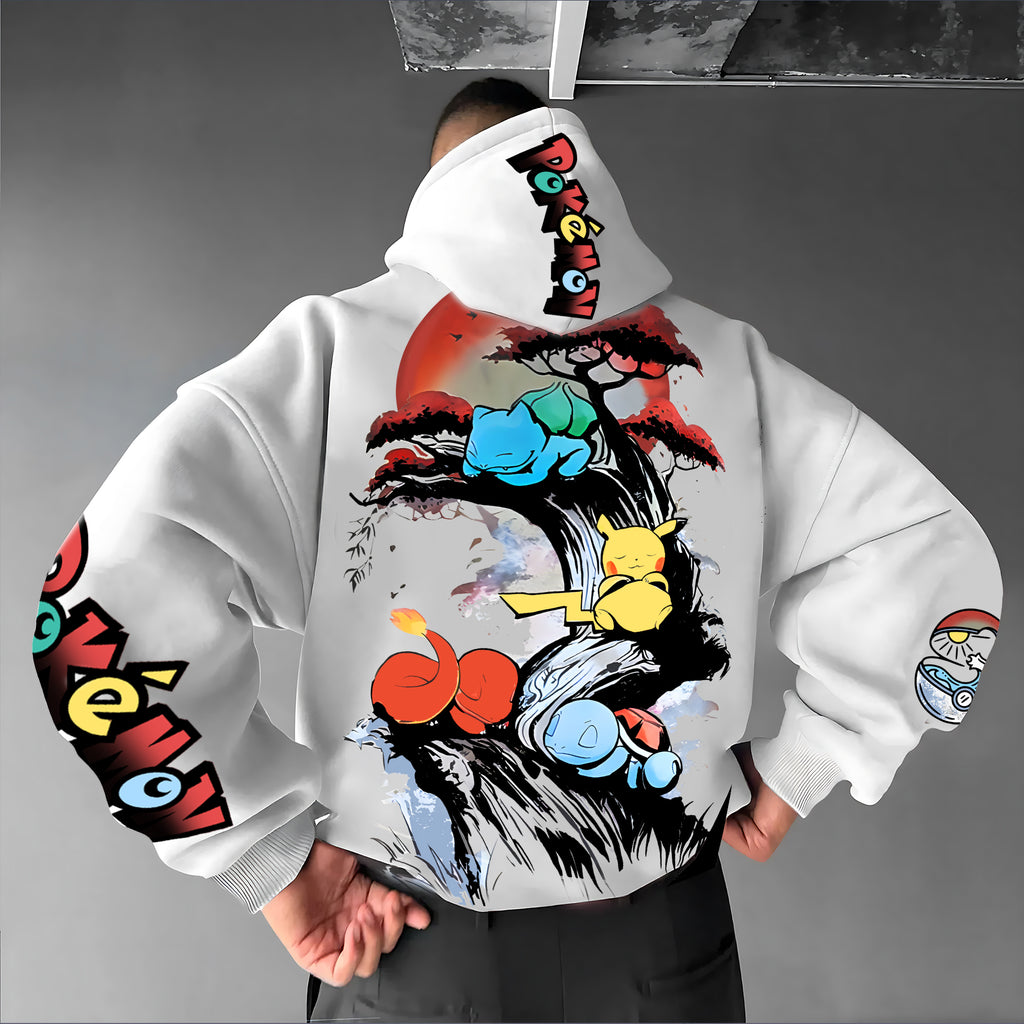 PKM-Unisex Anime Graphic Streetwear Vintage Hoodie