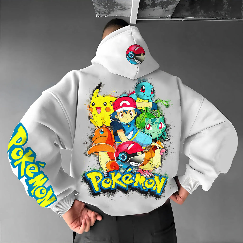PKM-Unisex Anime Graphic Streetwear Vintage Hoodie
