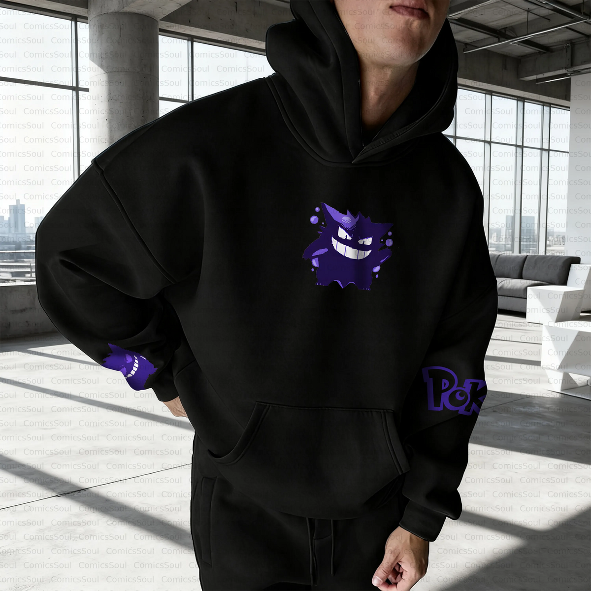PKM-Unisex Anime Inspired Vintage Plush Hoodie