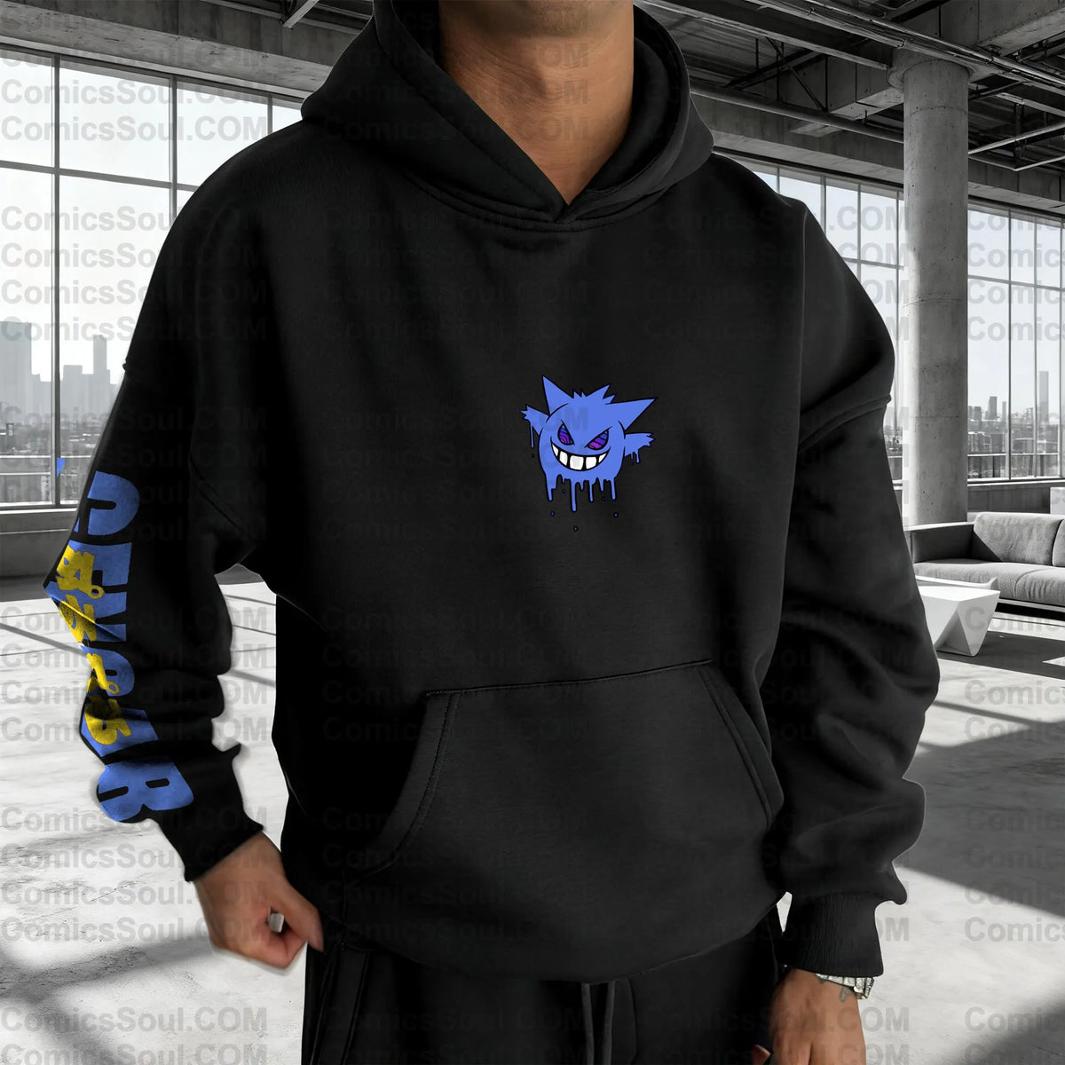 PKM-Plus Velvet Unisex Anime Graphic Streetwear Vintage Hoodie