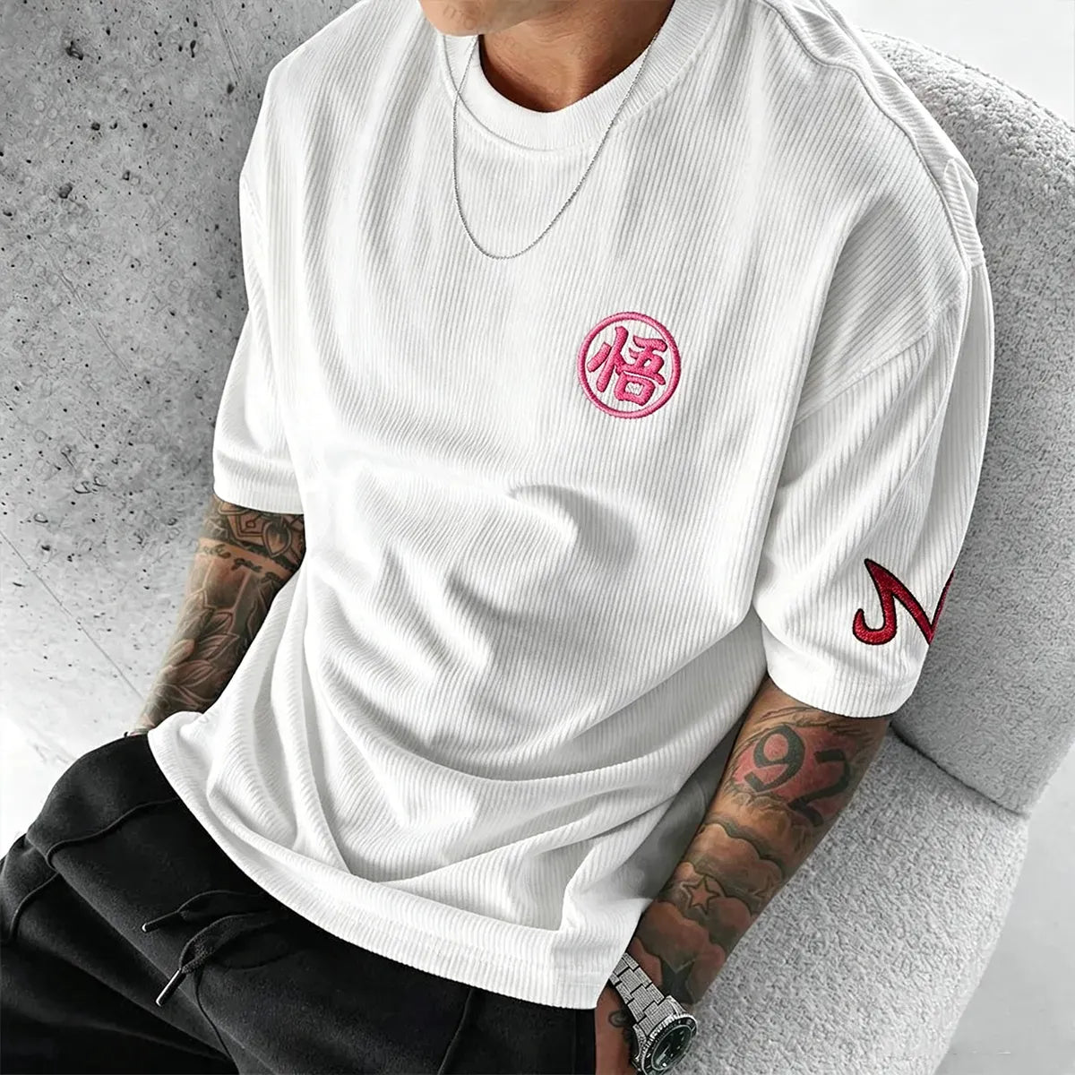 Dragon Ball Unisex Anime Inspired Vintage Corduroy T-Shirt