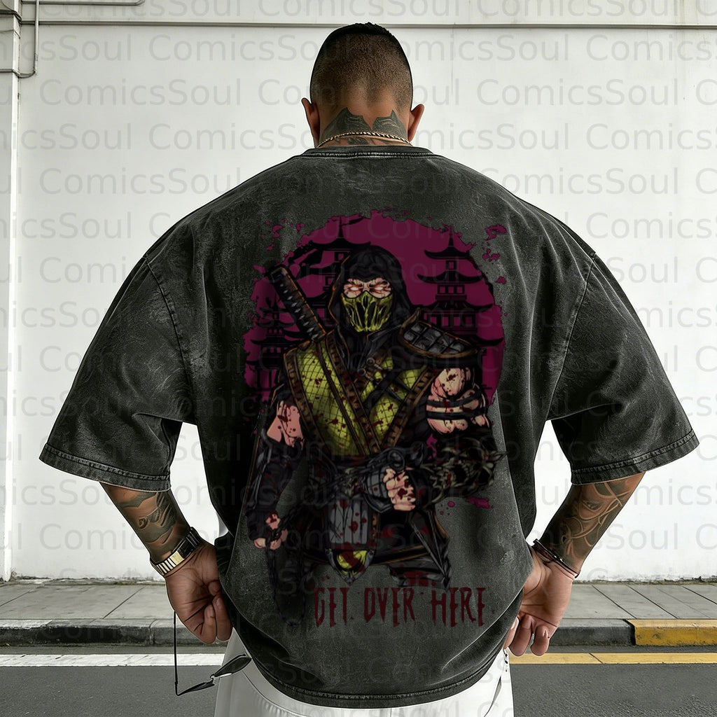 MK-Unisex Anime Inspired Vintage Washed T-Shirt