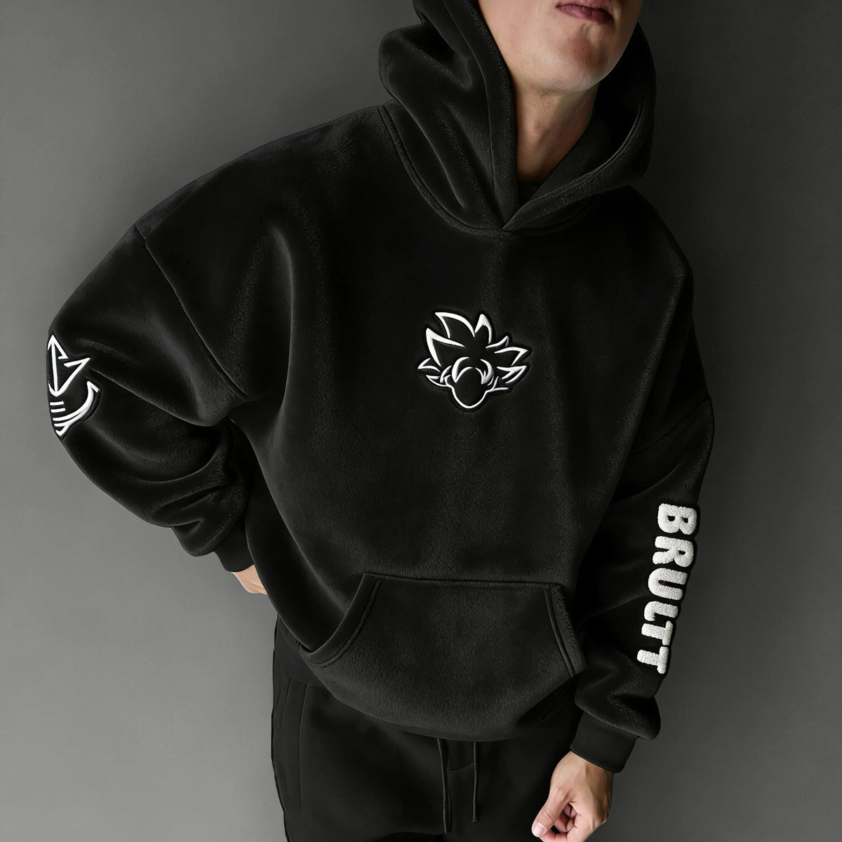Dragon Ball Color Blocked Plush Hoodie