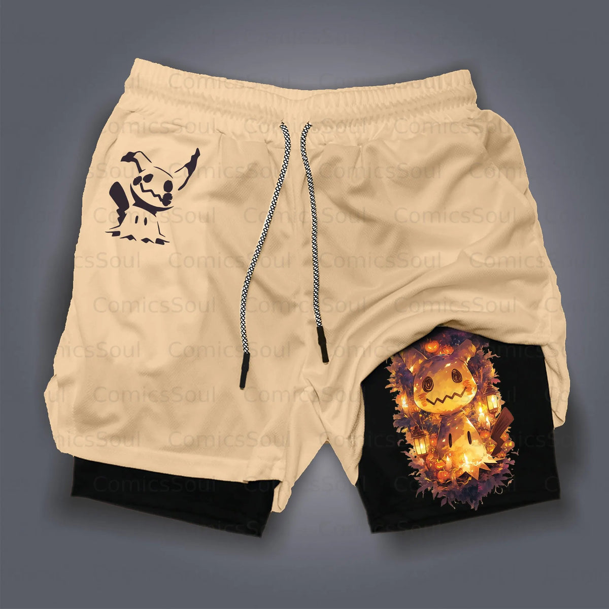 PKM-Unisex Casual Halloween Anime Streetwear Shorts