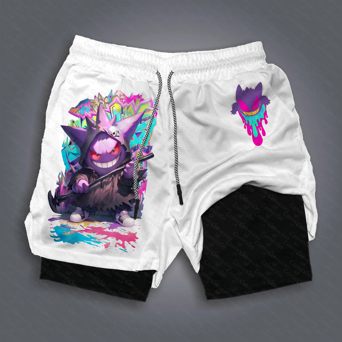 PKM-Unisex Casual Anime Streetwear Gym Shorts