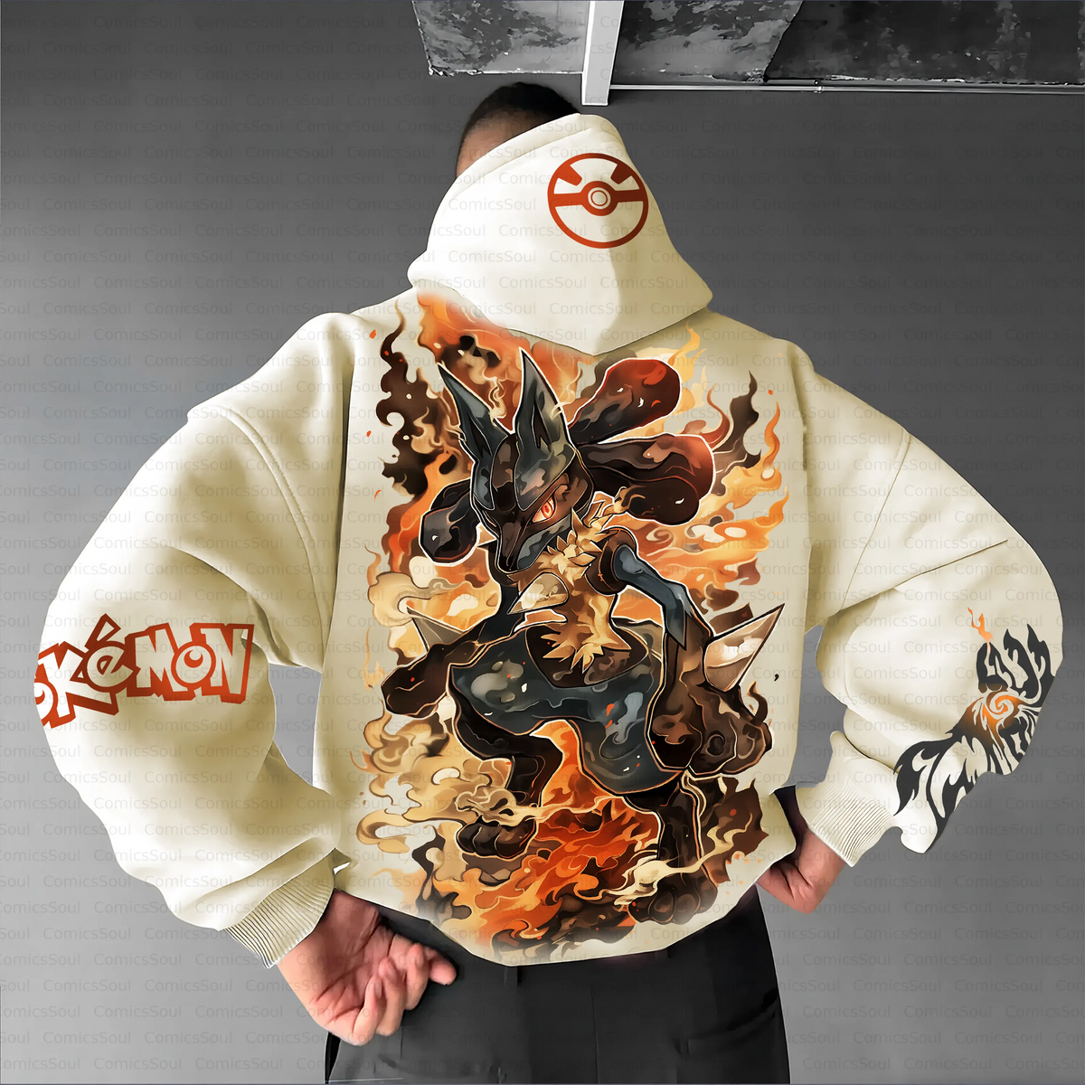 PKM-Unisex Anime Inspired Vintage Plush Hoodie