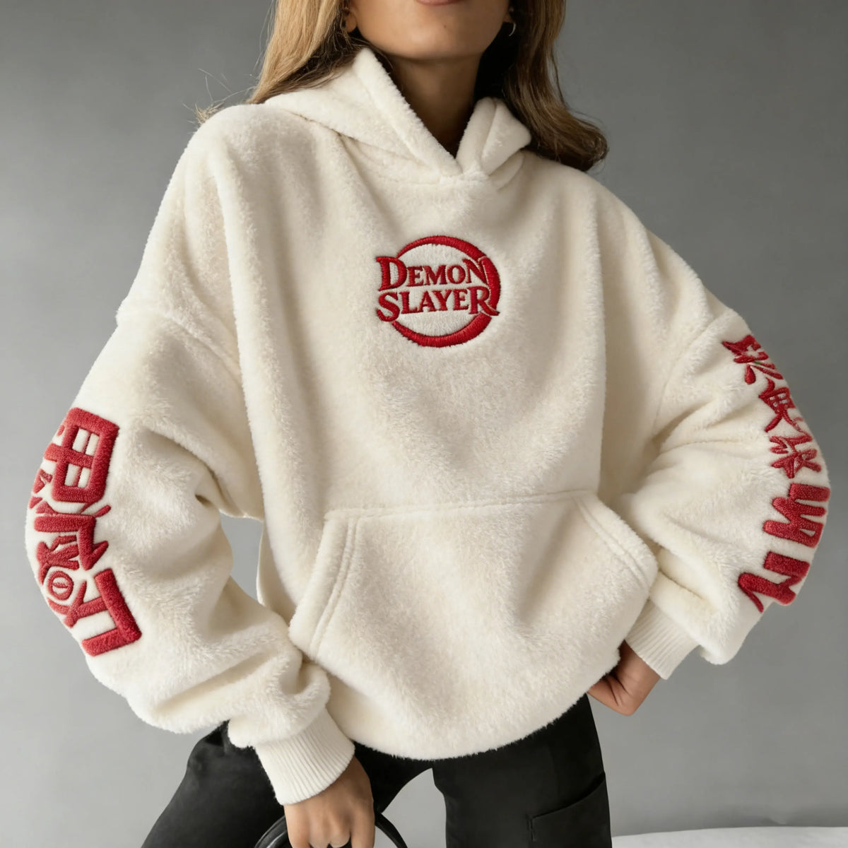 KNY Color-blocked Corduroy Hooded Sweatshirt