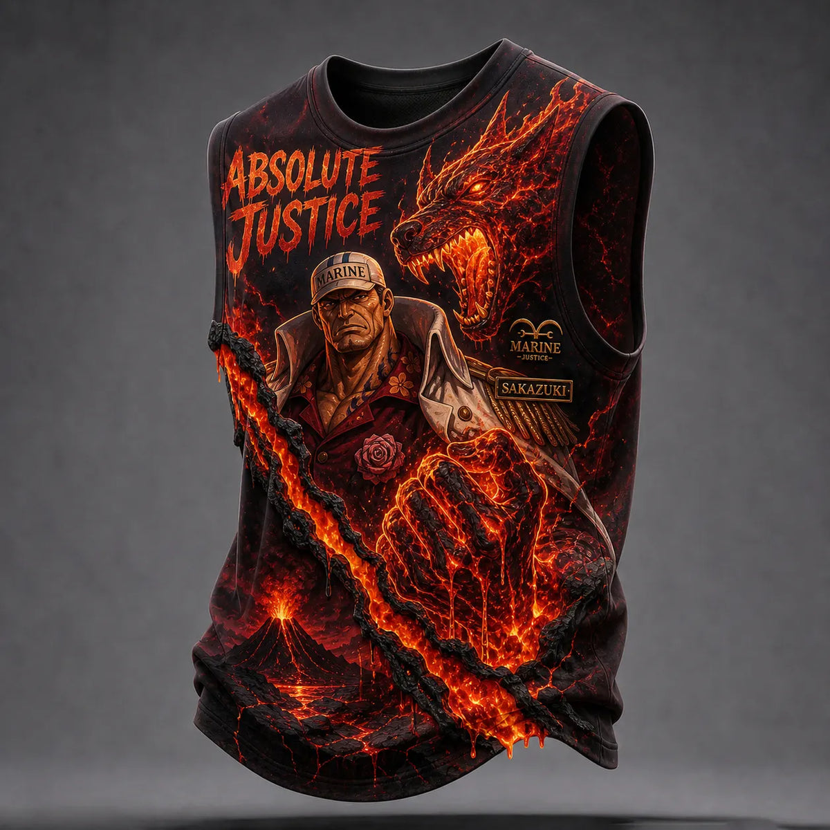 One Piece Pirate Crew Graphic Crew-Neck Tank Top