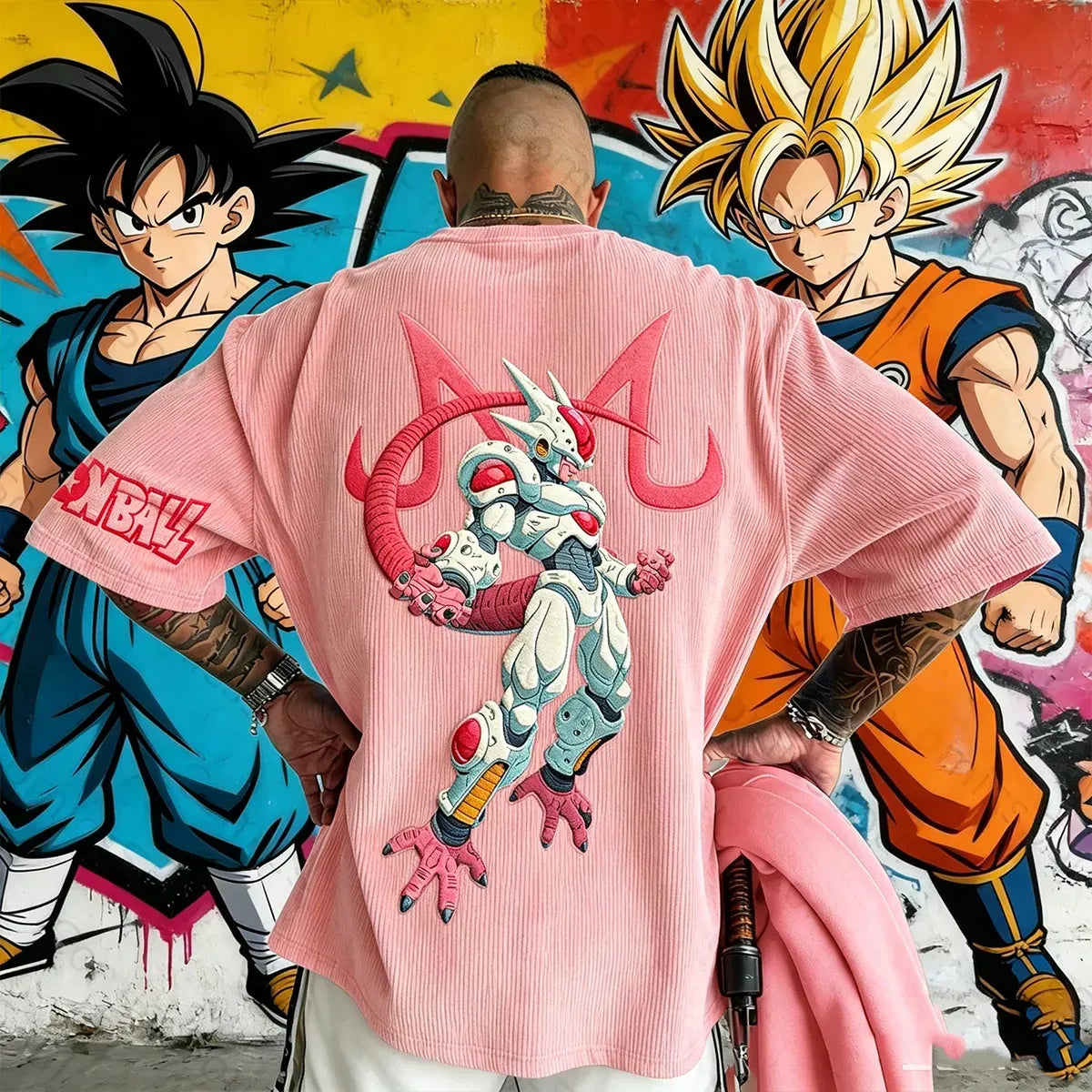 Dragon Ball Unisex Anime Inspired Vintage Corduroy T-Shirt