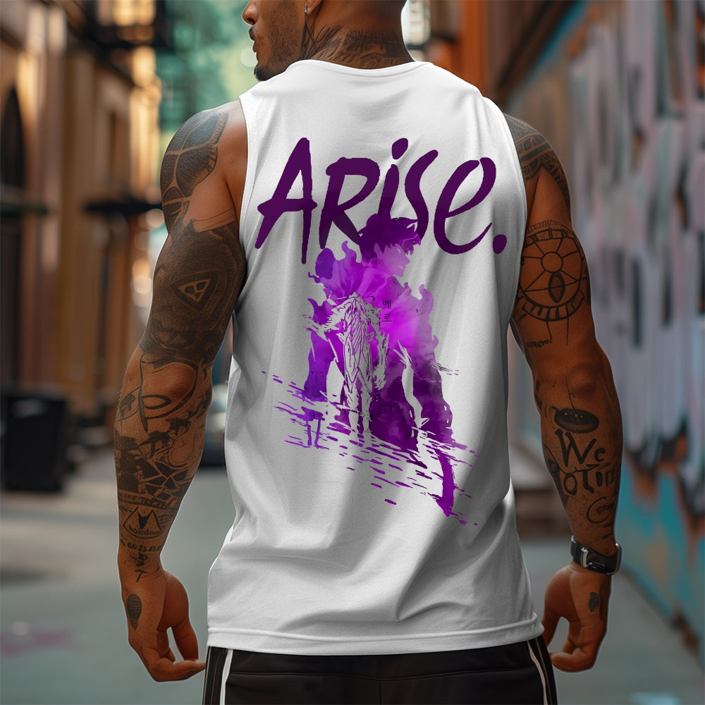 SL-Oversized Anime Print Gym Tank Top